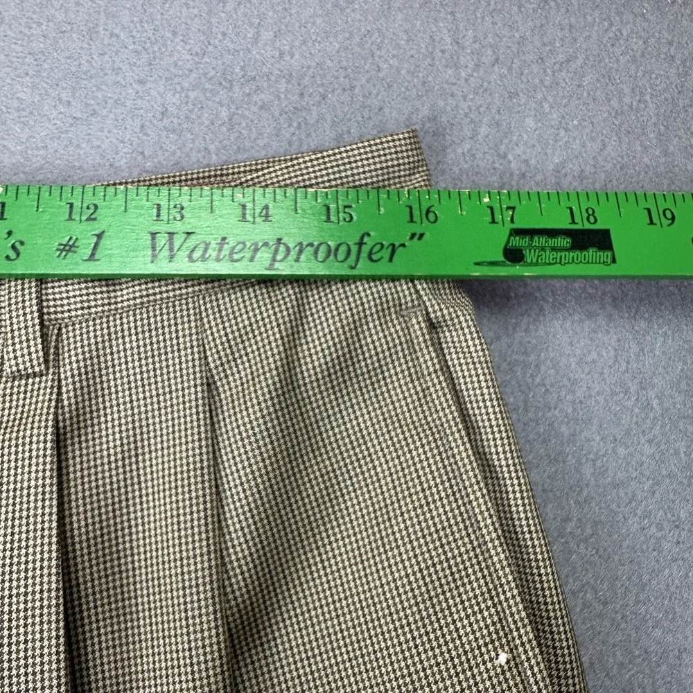 Vintage Polo Ralph Lauren Pants Men's 33x30 Pleated Houndstooth Cuffed Wool